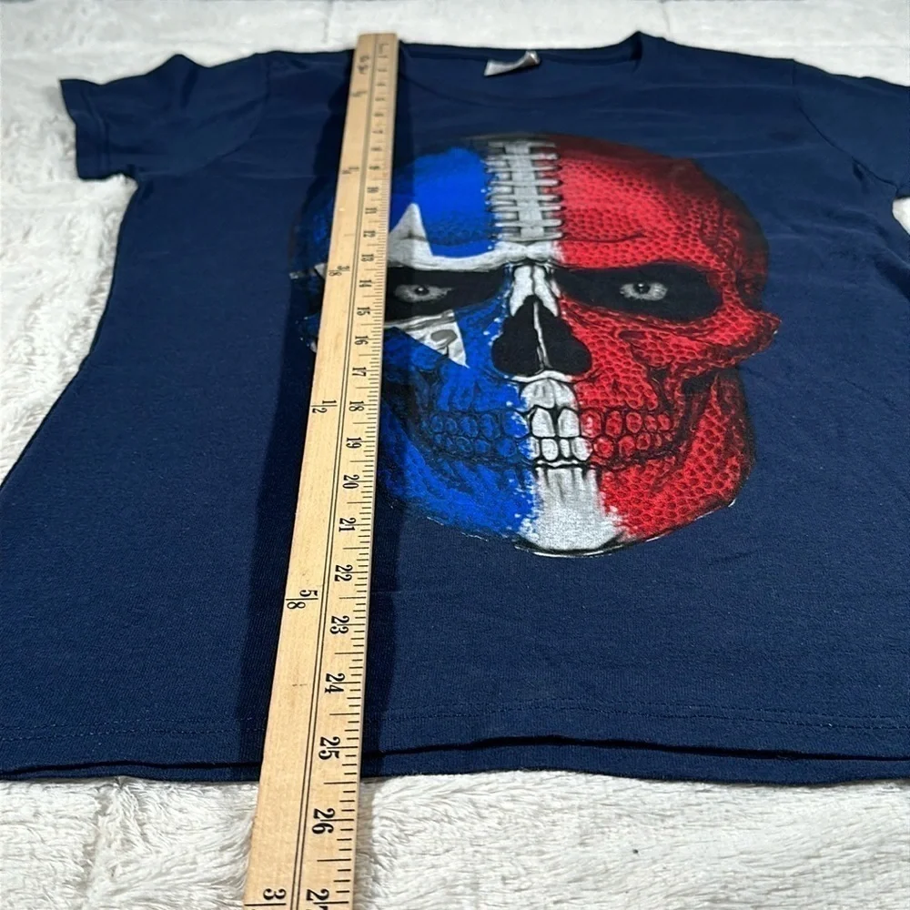 Houston Texans Skull Ladies Tee T-Shirt women’s size Small Navy Battle Red NWOT - Picture 9 of 13
